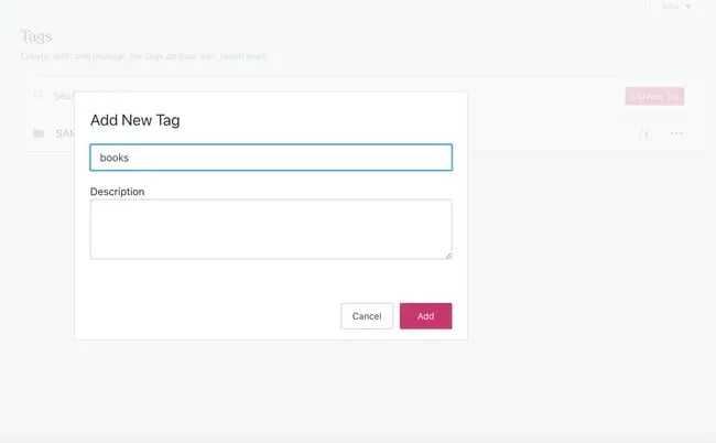wordpress seo: image shows tag page on wordpress site 